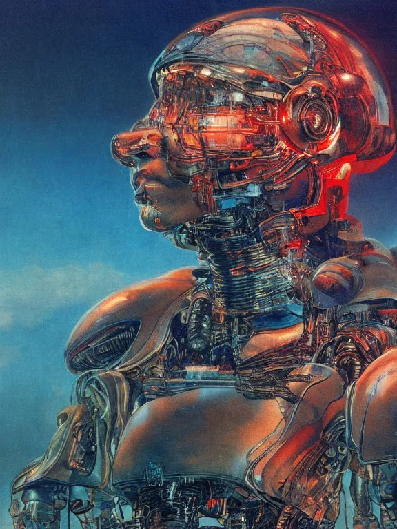 Prompt: closeup portrait of a transparent cyborg ( hamster ), crushed ship, cinematic light, backlight glow, red sky blue, mist, by mikhail vrubel, by philippe druillet, by peter elson, by gerald brom, muted colors, extreme detail, trending on artstation, 8 k