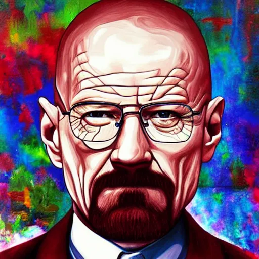 Prompt: intricate painting of Walter white
