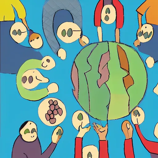 Image similar to an illustration representing intercultural bonding