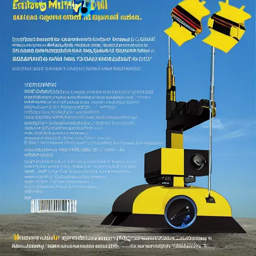 Prompt: magazine advertisement for asteroid mining equipment