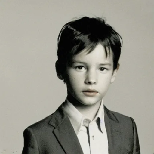 Prompt: photograph of keanu reeves as a young child