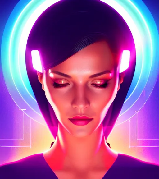 Prompt: symmetry!! brazilian princess of technology, solid cube of light, hard edges, product render retro - futuristic poster scifi, lasers and neon circuits, beautiful brazilian princess, intricate, elegant, highly detailed, digital painting, artstation, concept art, smooth, sharp focus, illustration, dreamlike, art by artgerm