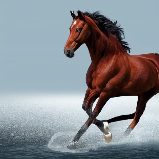 Image similar to photo of a hybrid between a horse and a fish