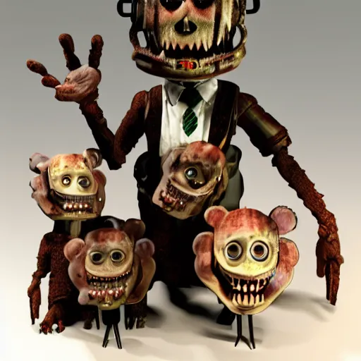 Image similar to creepy animatronic