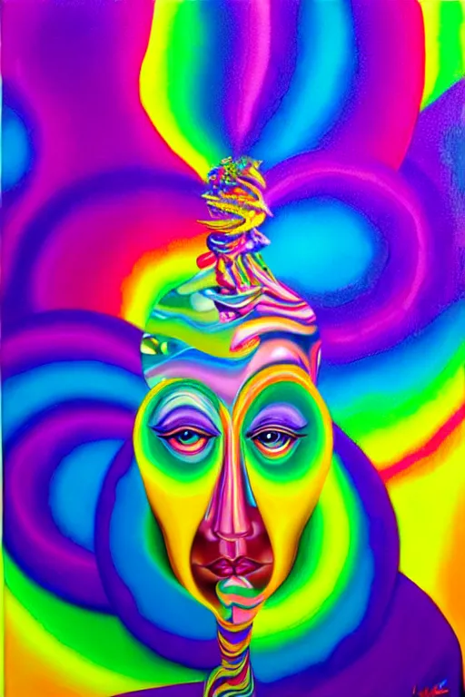 Prompt: mythos of ego. ethos of id. by lisa frank, hyperrealistic photorealism acrylic on canvas
