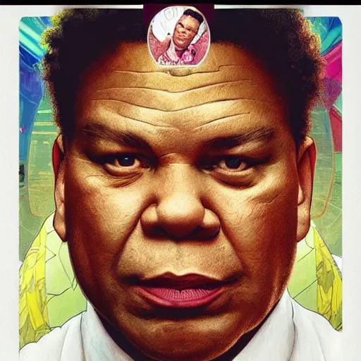 Prompt: amazing lifelike award winning pencil illustration of Craig Charles in red dwarf trending on art station artgerm Greg rutkowski alphonse mucha cinematic