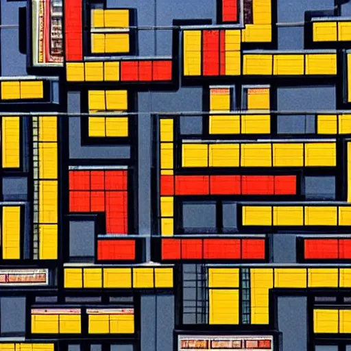 Image similar to “ man playing tetris in real life with giant blocks, real 4 k photo ”