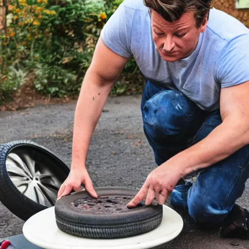 Image similar to jamie oliver cooking tires