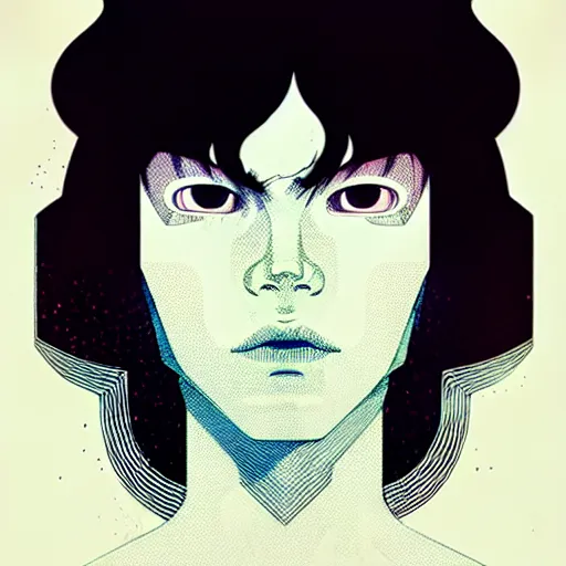 Image similar to portrait soft light, by killian eng and josan gonzalez and conrad roset, inspired by akira anime, etching, fine, sharp high detail, screen print,