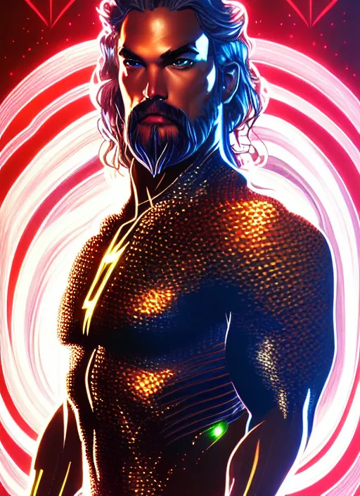 Prompt: symmetry!! portrait of aquaman, sci - fi, tech wear, glowing lights!! intricate, elegant, highly detailed, digital painting, artstation, concept art, smooth, sharp focus, illustration, art by artgerm and greg rutkowski and alphonse mucha