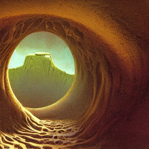 Prompt: finely detailed photorealistic exotic alien landscape by John Schoenherr and Jim Burns