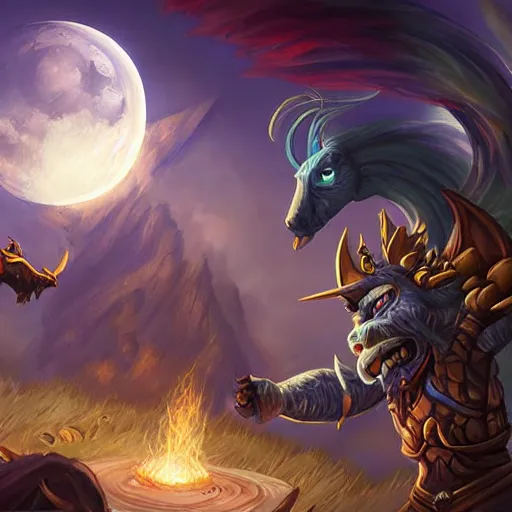 Image similar to moonlight striking attack, hearthstone art style, epic fantasy style art, fantasy epic digital art, epic fantasy card game art