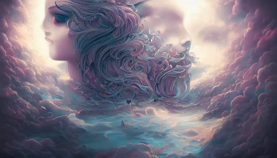 Image similar to secret imagination by ross tran, detailed painting, pop surrealism, a vivid landscape, a simple vector based illustration, minimalist, an ultrafine detailed painting by rafal olbinski, airbrush art, artgerm, very detailed, skeuomorphic, behance contest winner