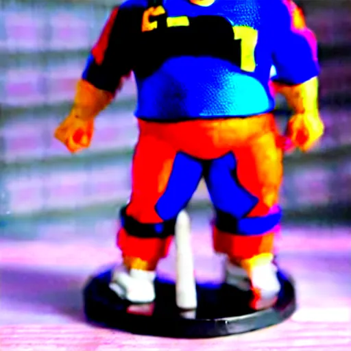 Image similar to Jonah Hill as a Figma anime figurine. Posable PVC action figurine.