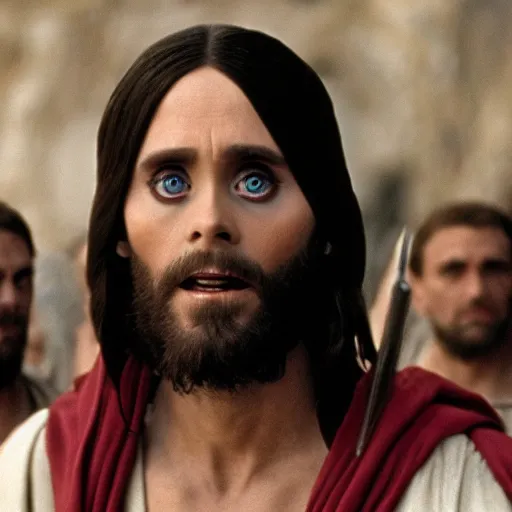 Prompt: Jared Leto in the passion of christ