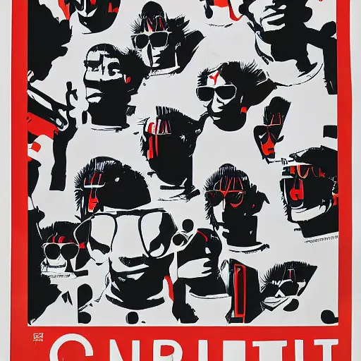 Image similar to a poster selling conformity in the style of david carson, grphic design - h 7 0 4