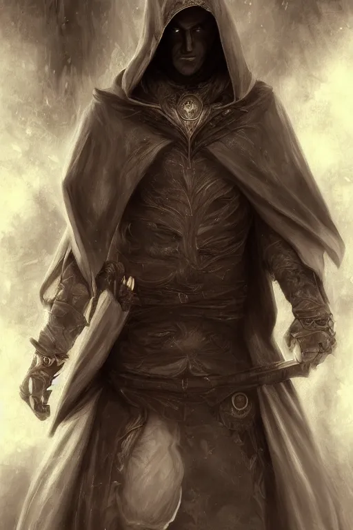 Image similar to joe biden as a hooded arch mage, character art, by artgem, by yoshitaka amano, dark atmosphere, digital art, highly detailed, portrait