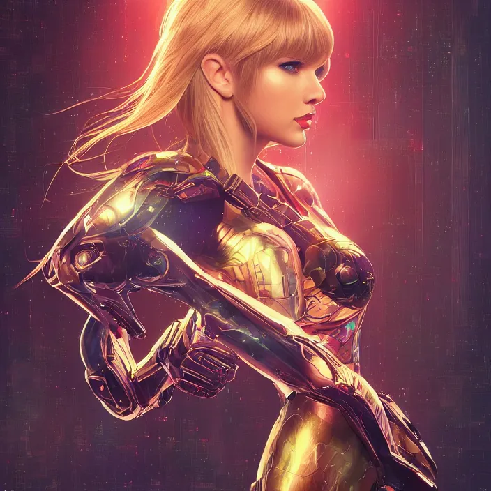 Prompt: portrait of Taylor Swift as SAMUS ARAN. METROID. HD, 4K. intricate. intricate artwork. by Tooth Wu, wlop, beeple, dan mumford. octane render, trending on artstation, greg rutkowski very coherent symmetrical artwork. cinematic, hyper realism, high detail, octane render, 8k, iridescent accents.