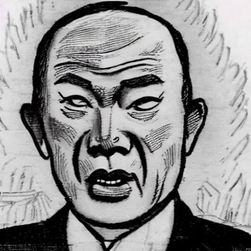 Image similar to A 1930s cartoon of Lee Kuan Yew