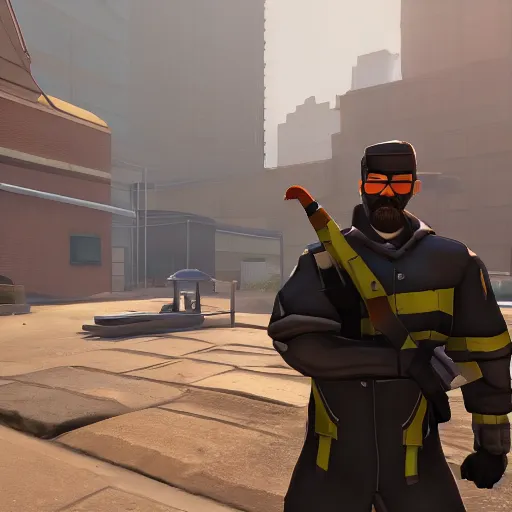 Image similar to Gordon Freeman in Team fortress 2, 4k screenshot of Team fortress 2 gameplay, 8k hdr showcase