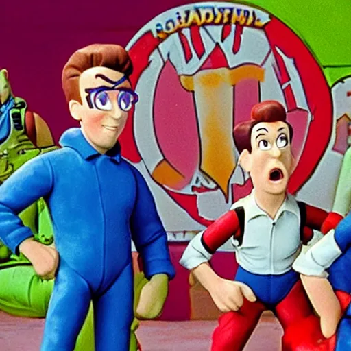 Prompt: Claymation real Ghostbusters