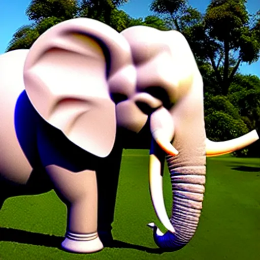 Prompt: elephant with a spiralling horn in its head like a unicorn, ultra realistic, 8 k.