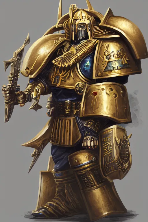 Image similar to armor portrait heros warhammer 4 0 k horus heresy fanart - the primarchs emperor by johannes helgeson animated with vfx concept artist & illustrator global illumination ray tracing hdr fanart arstation zbrush central hardmesh 8 k octane renderer comics stylized