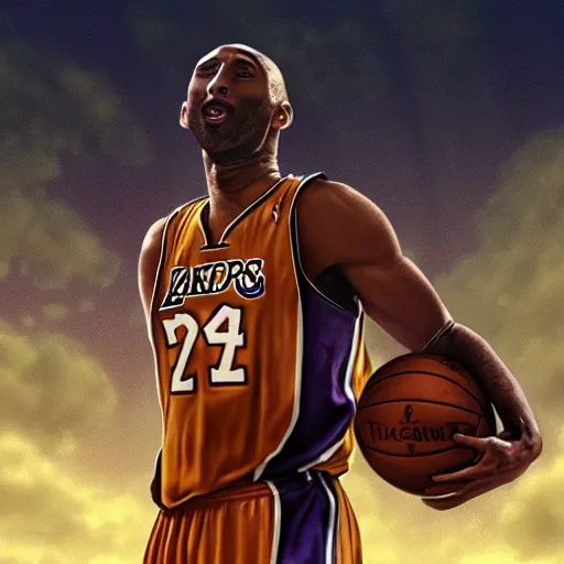 kobe bryant kissing a giant turtle in heaven, hyper | Stable Diffusion ...