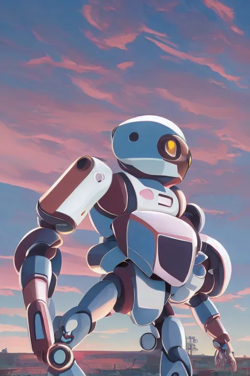 Image similar to metabots medabots medarotto medarot robot minimalist comics, behance hd by jesper ejsing, by rhads, makoto shinkai and lois van baarle, ilya kuvshinov, rossdraws global illumination ray tracing hdr radiating a glowing aura