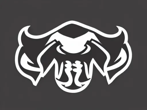 Image similar to stylized angry energetic dynamic simple wooly mammoth!!! sports logo!!! black and white logo inspiration