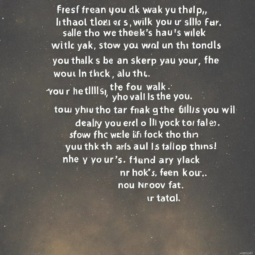 Image similar to Artwork for the following verses: 'If you walk, you slip. If you stop, you stall. If you touch, you stick. If you drop, you fall. In the eternal, in the eternal now.'