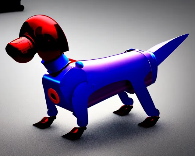 Prompt: dachshund robot, 4 k