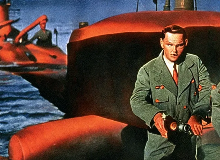 Prompt: scene from the 1 9 4 0 submarine spy thriller film the hunt for red october