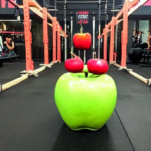 Image similar to an apple who does CrossFit