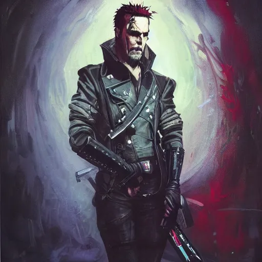 Prompt: Sadpunk Judas Magician Portrait portrait portrait Dungeon Interior Man MetalgearSolid TheWitcher3wildhunt Cover Art Face Head Eyes Snack Pilot Wearing Opalescent Vest Gilles Ketting Kuvshinov Ilya Ismail Inceoglu Arnold Bocklin Jakub Rebelka dug stanat Anime Brushstrokes Oil Painting Impasto