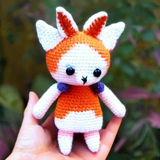 Image similar to cute fox Amigurumi