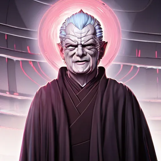 Image similar to portrait of sheev palpatine the embodiment of raijin, anime fantasy illustration by tomoyuki yamasaki, kyoto studio, madhouse, ufotable, square enix, cinematic lighting, trending on artstation