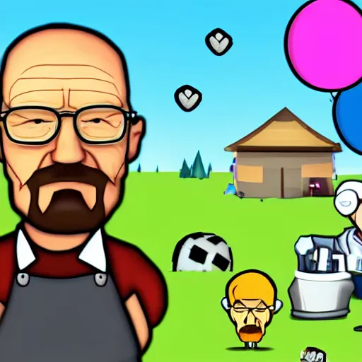 Image similar to walter white in the style of bloons td 6,