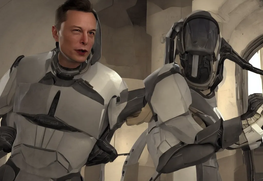 Image similar to elon musk in half life, elon musk in the video game half life, gameplay screenshot, close up, 3 d rendering. unreal engine. amazing likeness. very detailed.