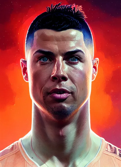 Image similar to highly detailed hyperrealistic portrait of ronaldo nazario, stephen bliss, unreal engine, fantasy art by greg rutkowski, loish, rhads, ferdinand knab and lois van baarle, ilya kuvshinov, rossdraws, tom bagshaw, alphonse mucha, global illumination, detailed and intricate environment