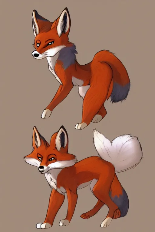 Prompt: a fox fursona, trending on artstation, by don bluth, furry art, digital art
