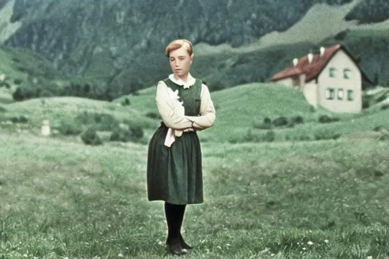 Image similar to still image from the sound of music by ozu yasujiro, ultra detailed, finely detailed