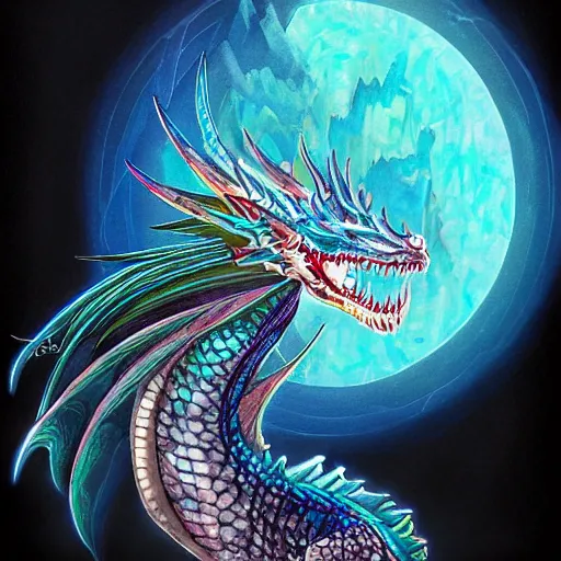 Image similar to crystalline dragon by carl critchlow