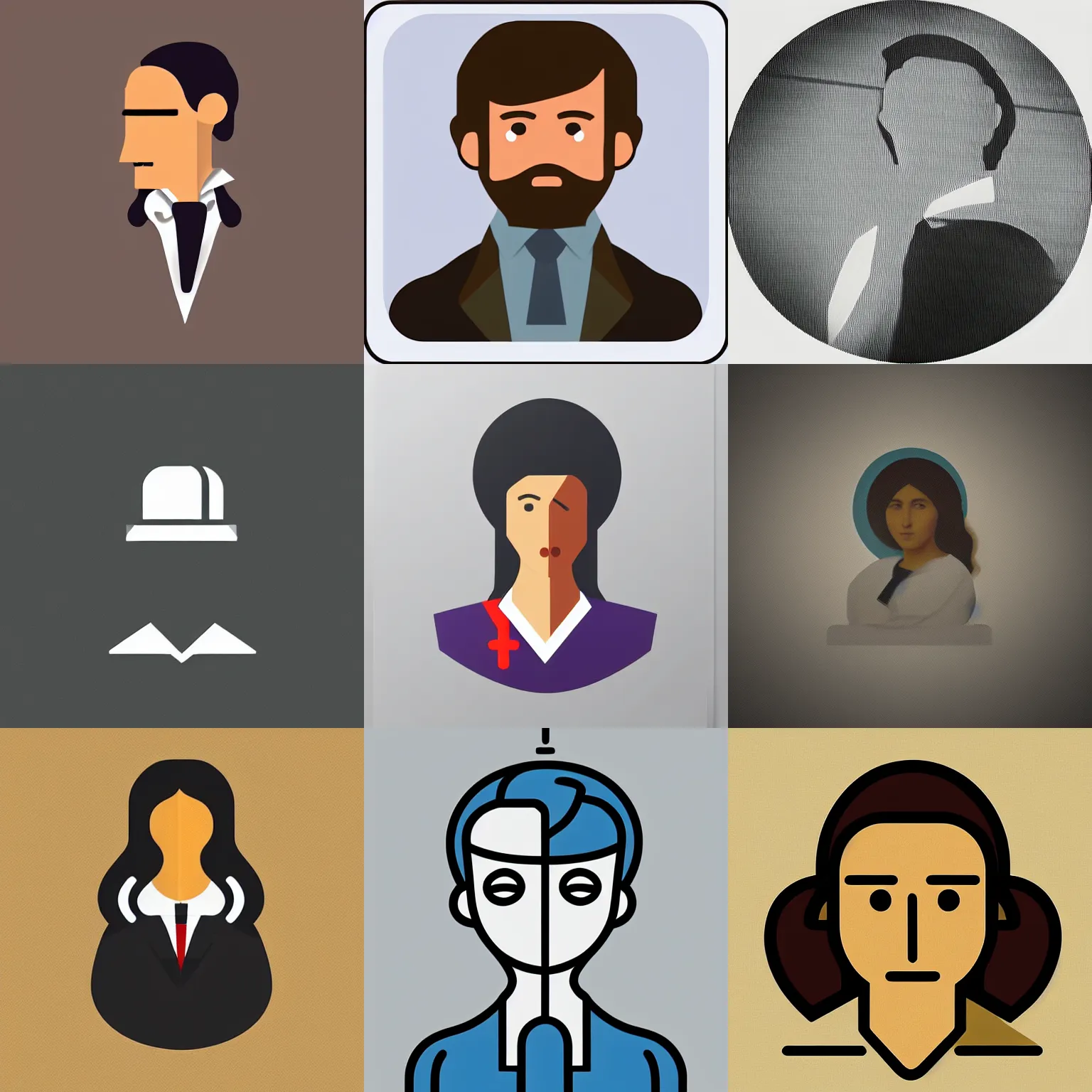 Flat avatars icons on Behance