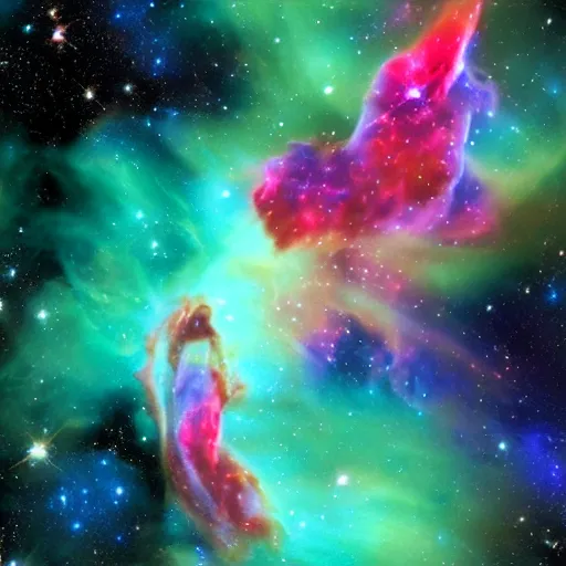 Prompt: a nebula pheonix in space