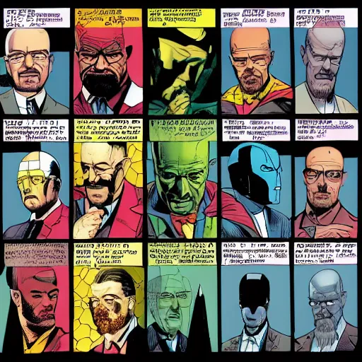 Prompt: breaking bad walter white as a marvel superhero marvel comics cover