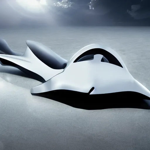 Image similar to futuristic concept car shaped like a shark, high resolution