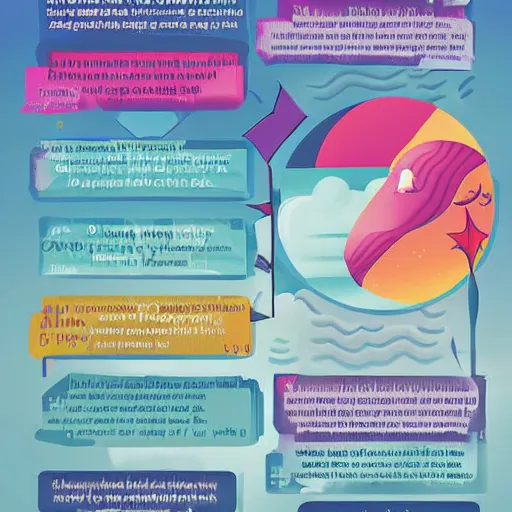 Image similar to Infographic poster about lucid dreaming, HD, digital art, clean lines