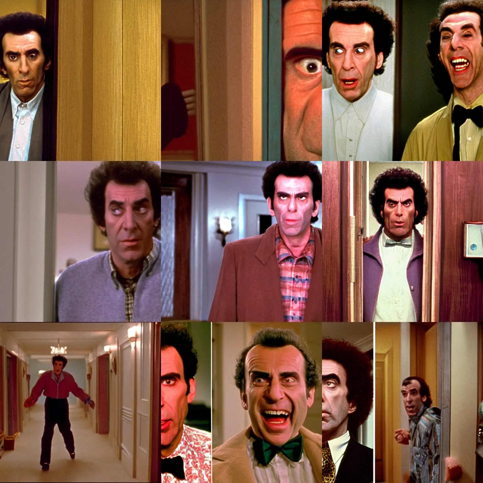 Prompt: cosmo kramer in the shining movie