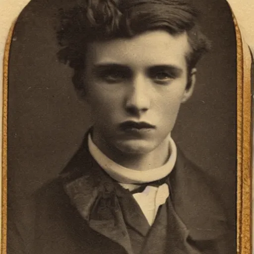 Prompt: a moderately handsome rebellious hot young guy, 1 8 7 8 photo
